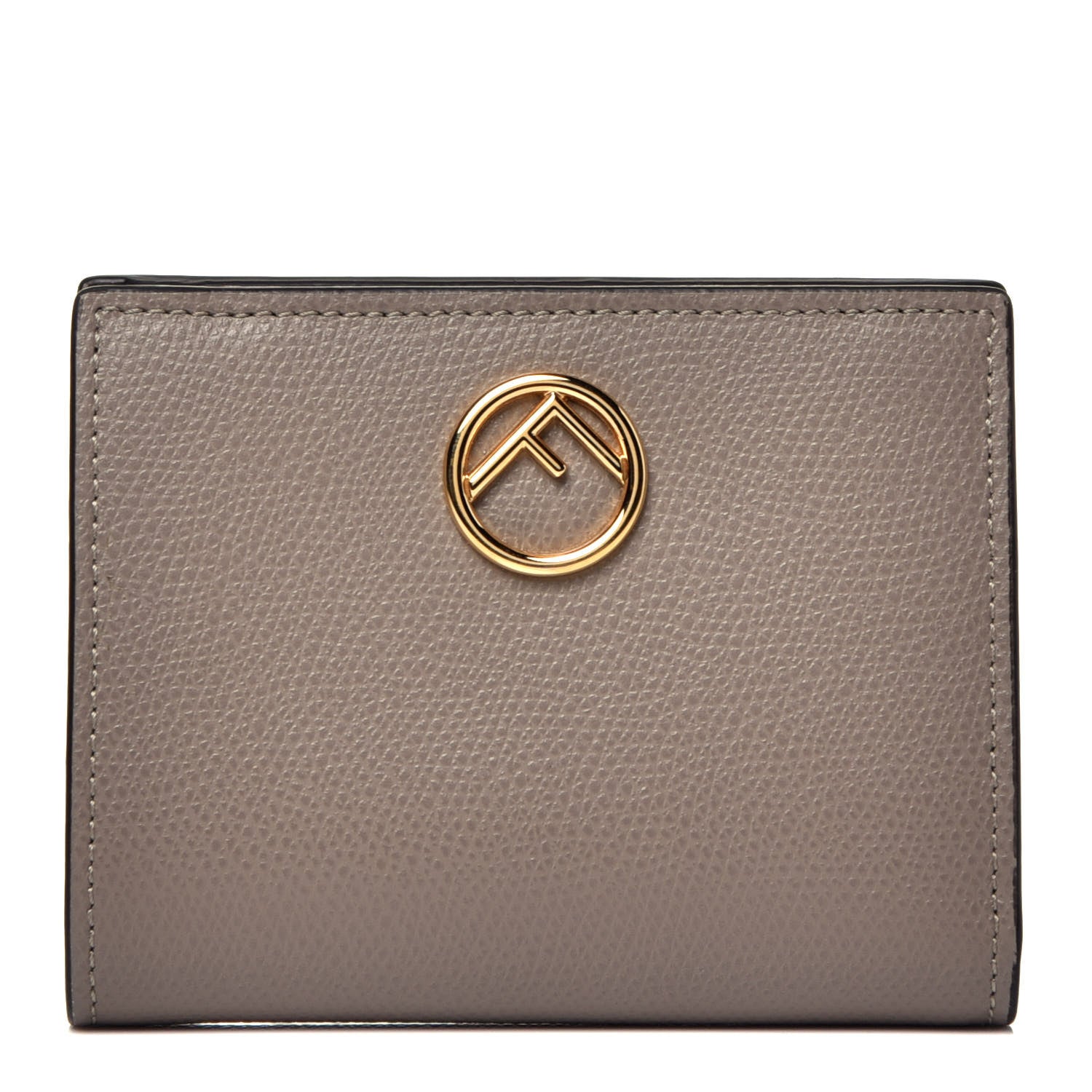 Fendi Vitello Cruise F is Fendi Compact Bi-Fold Wallet Tortora 1 of 7