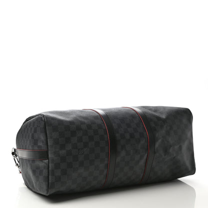 Louis Vuitton Damier Graphite Logo Keepall Bandouliere 50 Rogue 3 of 8