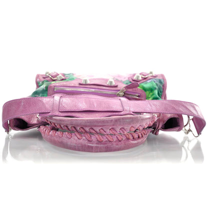 Balenciaga Agneau Canvas Floral Giant 21 Silver Hardware City Magenta 5 of 12