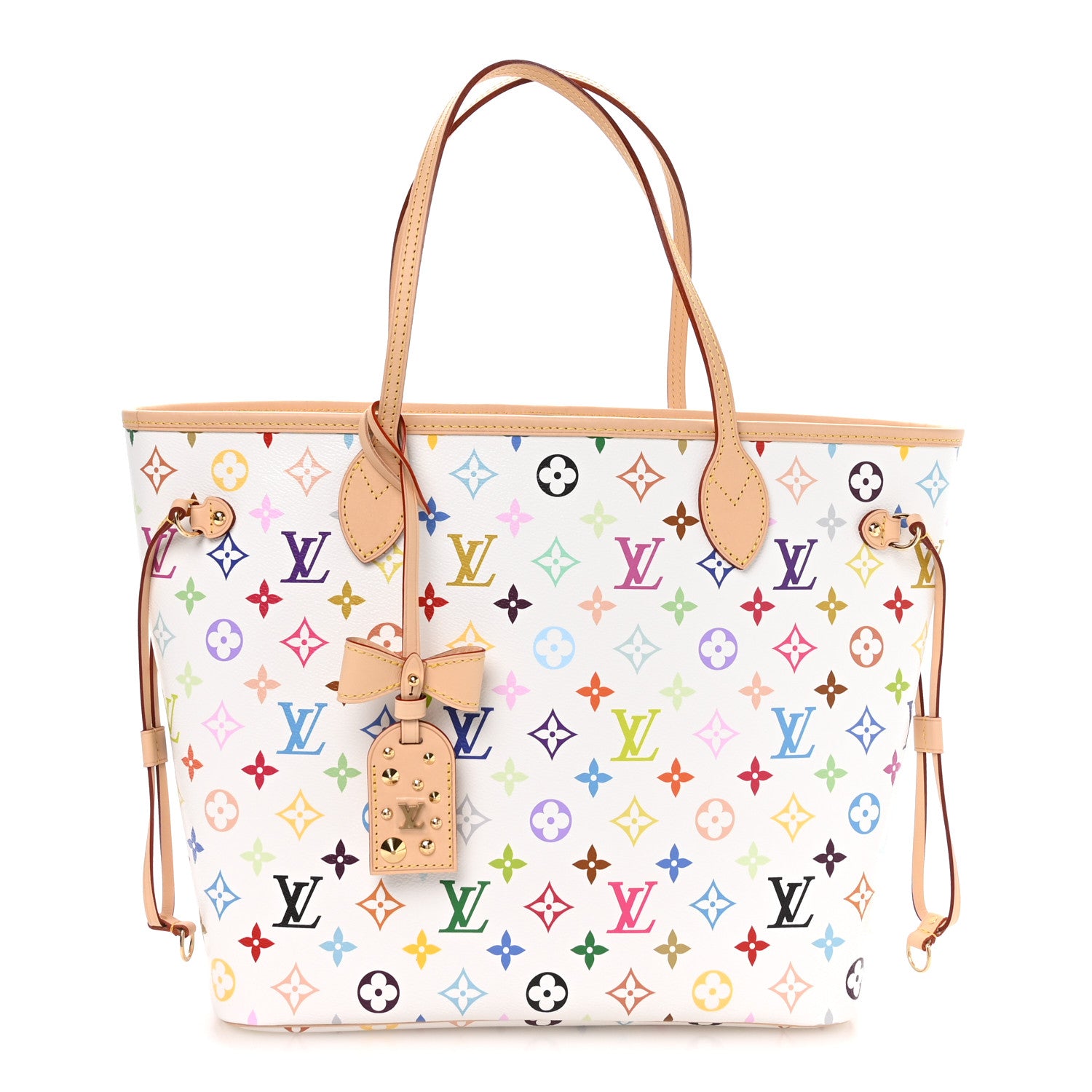 Louis Vuitton LV X TM Monogram Multicolor Neverfull MM White 1 of 10