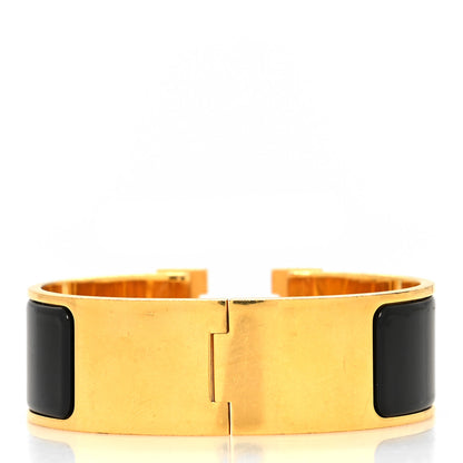 Hermes Enamel Wide Clic Clac H Bracelet PM Black 3 of 5