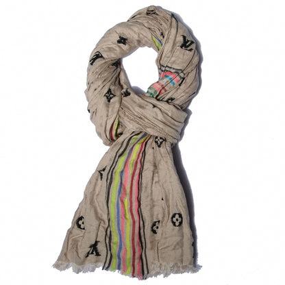 Louis Vuitton Monogram Silk Linen Cheche Bohemian Scarf 1 of 5