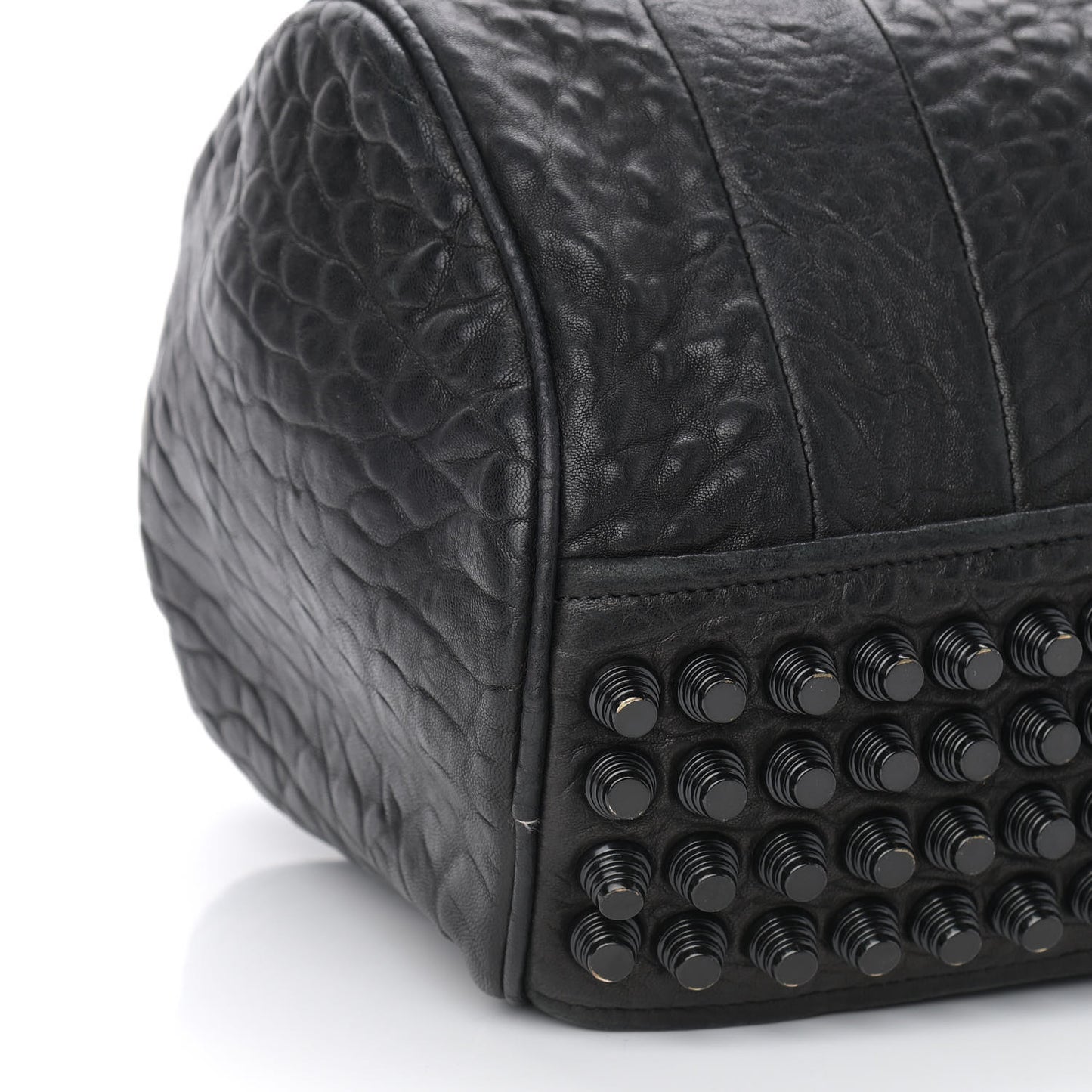 Pebbled Lambskin Rocco Black Matte Black Hardware