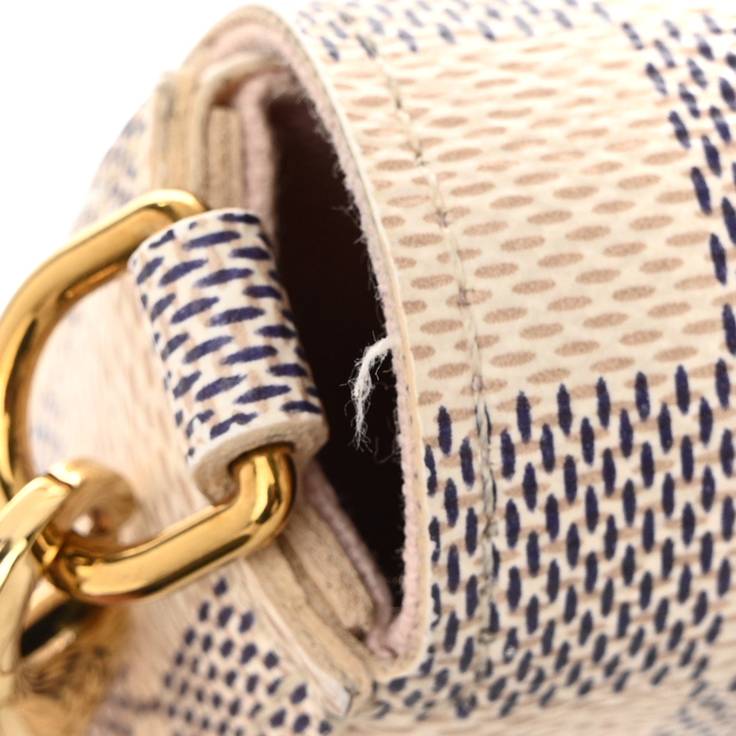 Louis Vuitton Damier Azur Pochette Felicie Chain Wallet Rose Ballerine 11 of 11