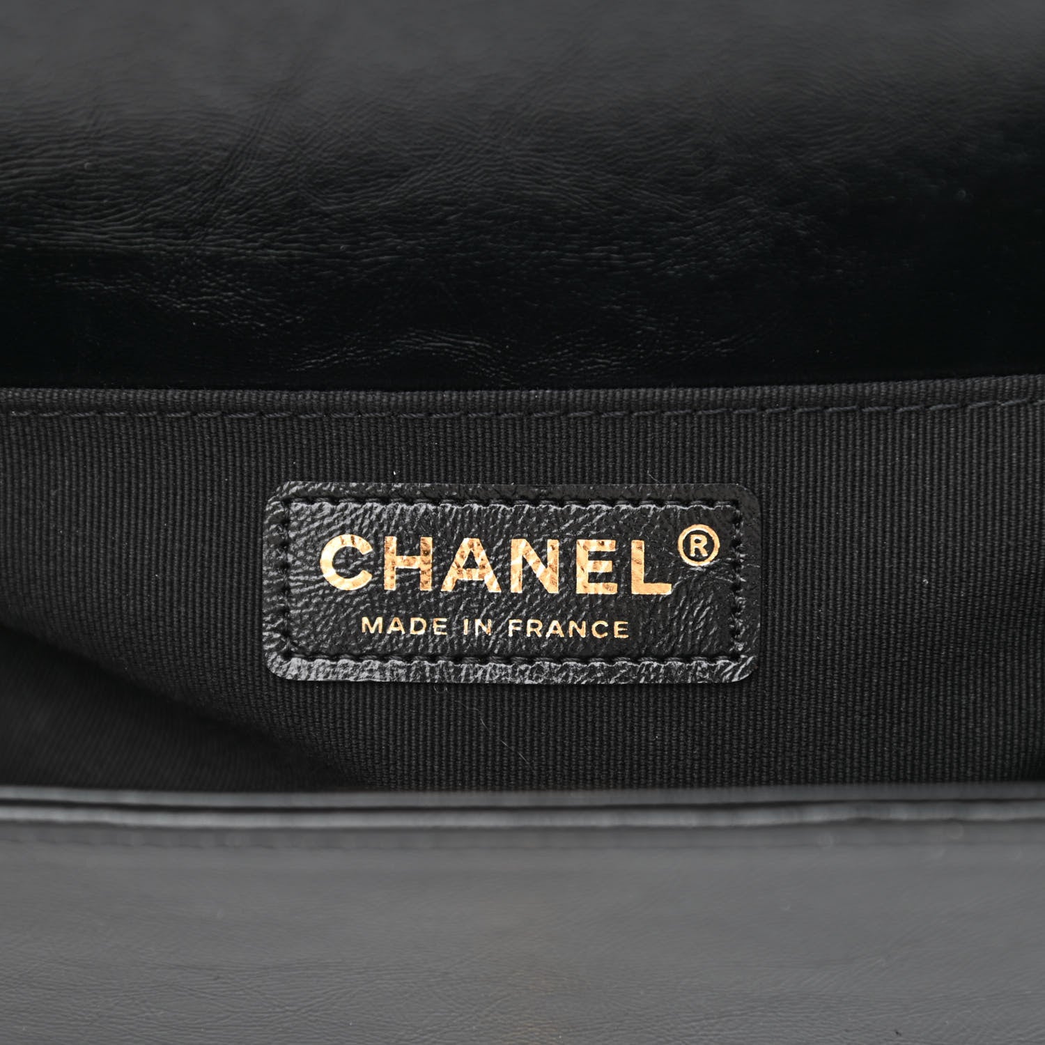 Chanel Metallic Glazed Calfskin Medium Boy Flap Black Gold 6 of 11