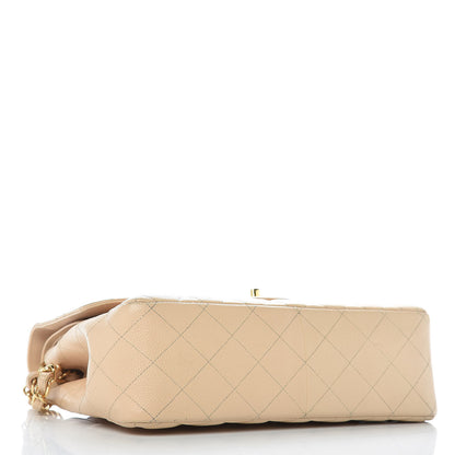 Chanel Caviar Quilted Jumbo Double Flap Beige Clair 5 of 19