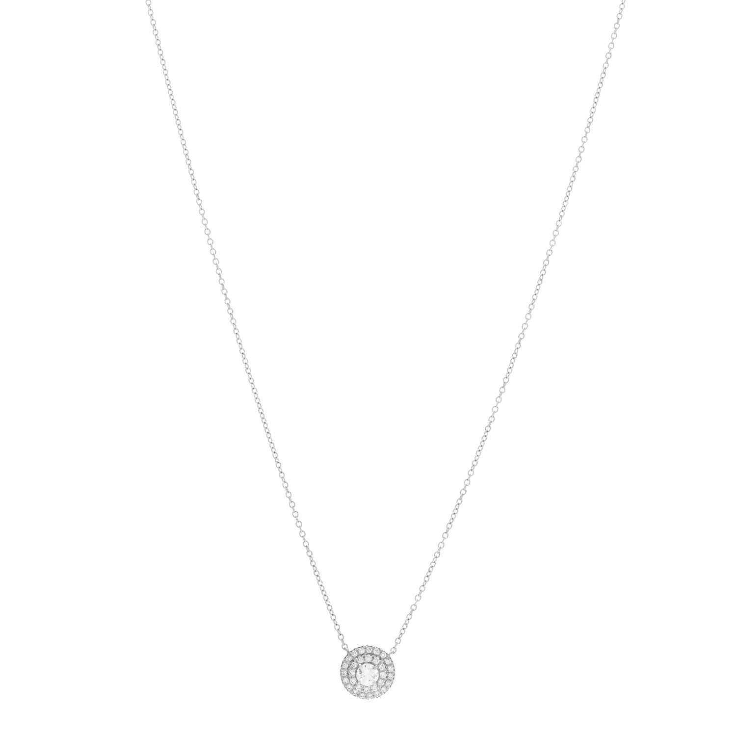 Tiffany Platinum Diamond Soleste Pendant Necklace 1 of 5