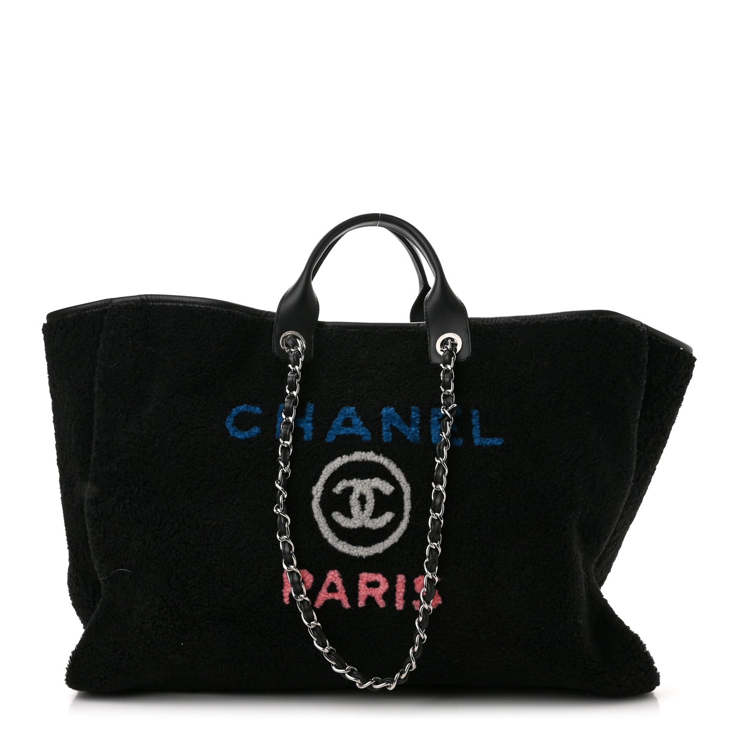 Shearling Extra Large Deauville Tote Black
