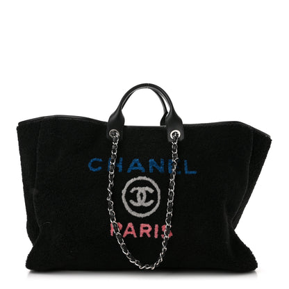 Chanel Shearling Extra Large Deauville Tote Black 1 of 10