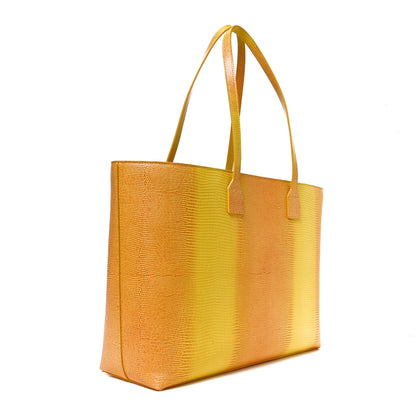 Burberry Calfskin Lizard Embossed Medium London Tote Marigold 2 of 9