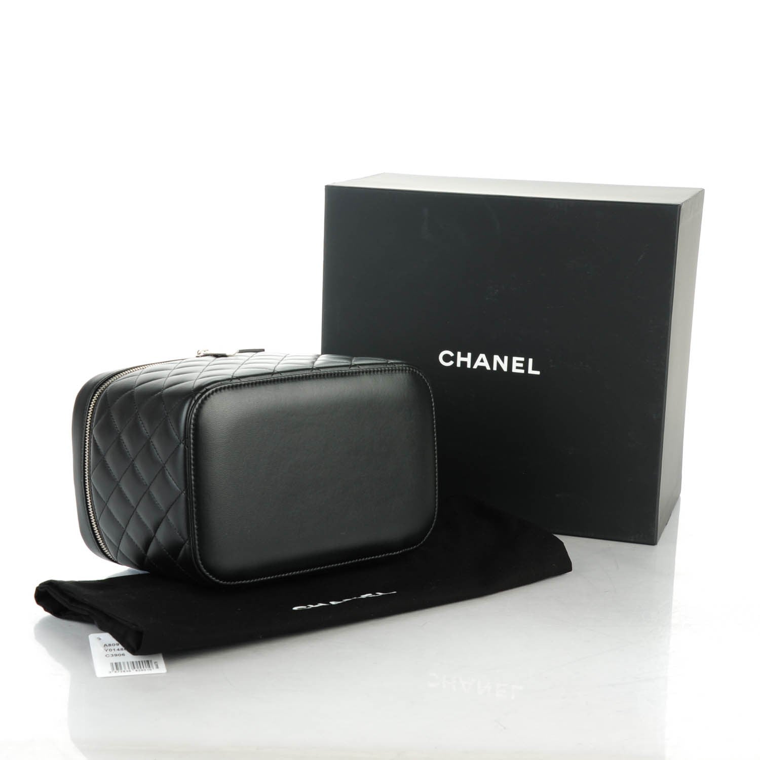 Chanel Lambskin Quilted Large Vanity Pouch Black 4 of 7