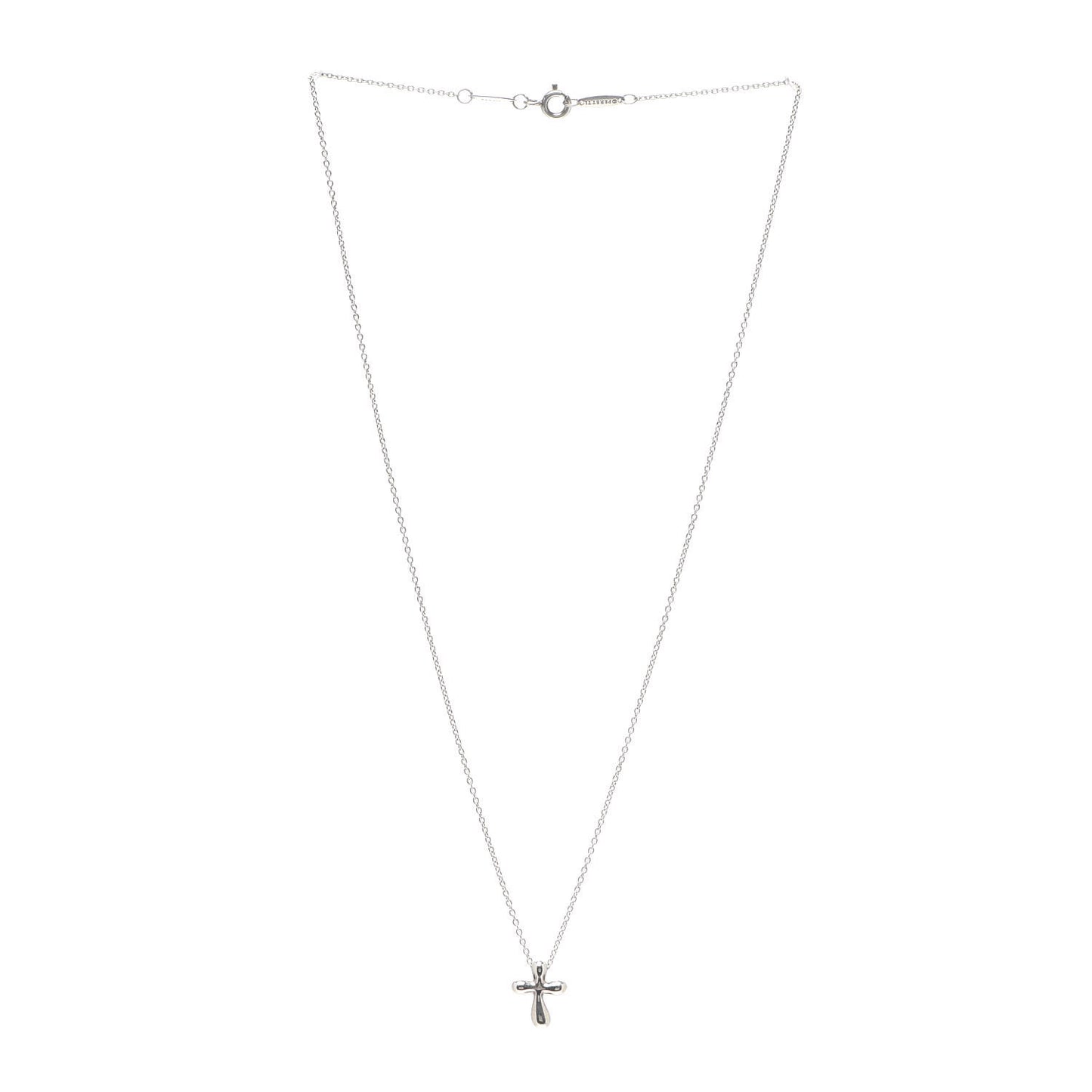 Sterling Silver 12mm Elsa Peretti Cross Pendant Necklace