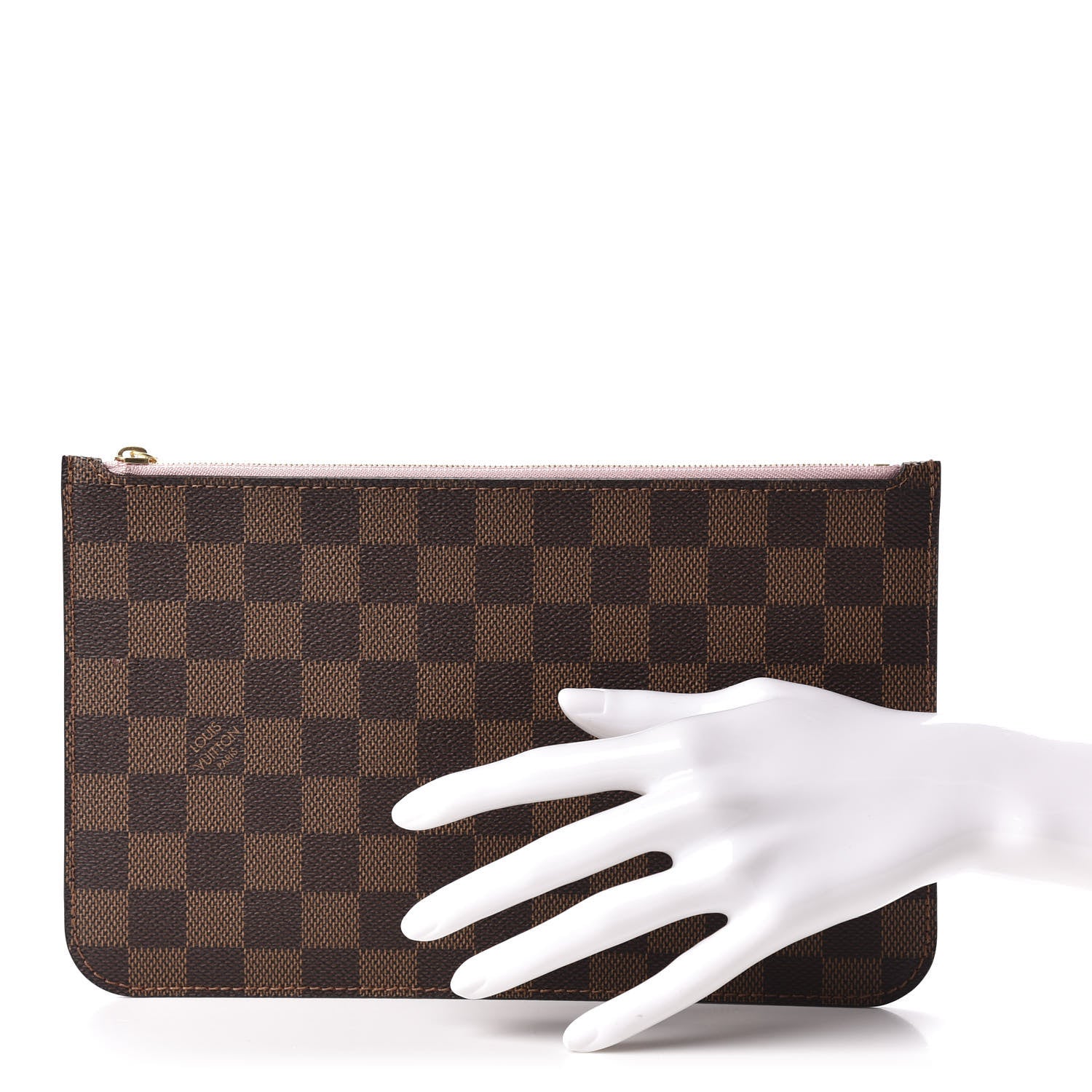 Louis Vuitton Damier Ebene Neverfull MM GM Pochette Rose Ballerine 2 of 10