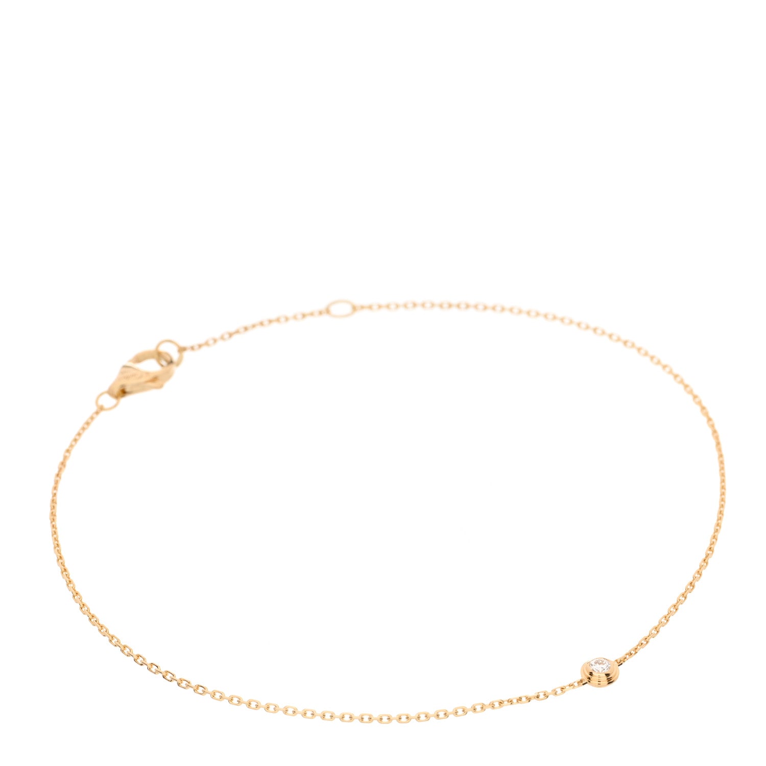 Cartier 18K Yellow Gold Diamond XS D'Amour Bracelet 1 of 3
