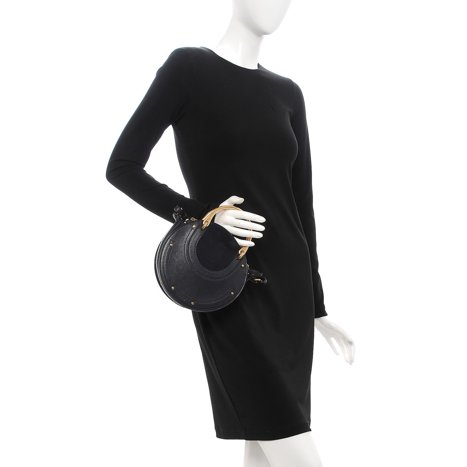 Chloe Calfskin Suede Small Pixie Bag Full Blue 3 of 7