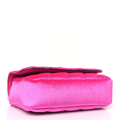 Versace Velvet Quilted Medusa Chain Crossbody Pink 4 of 8