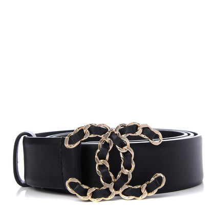 Chanel Lambskin CC Chain Belt 84 34 Black 1 of 5