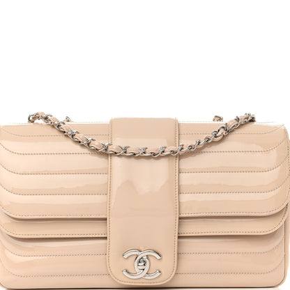 Chanel Patent Horizontal Quilted Jumbo Single Flap Pink 8 of 18
