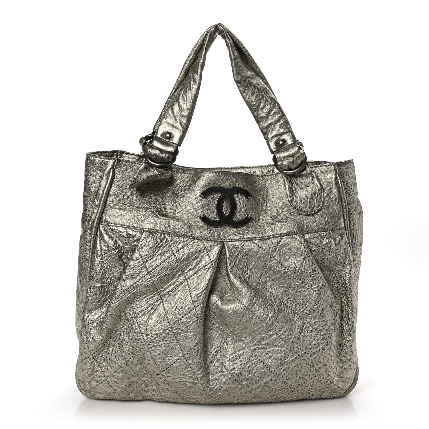 Chanel Distressed Lambskin Le Marais Tote Gold 1 of 9