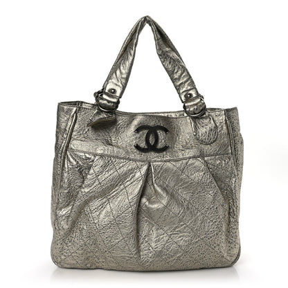 Chanel Distressed Lambskin Le Marais Tote Gold 1 of 9