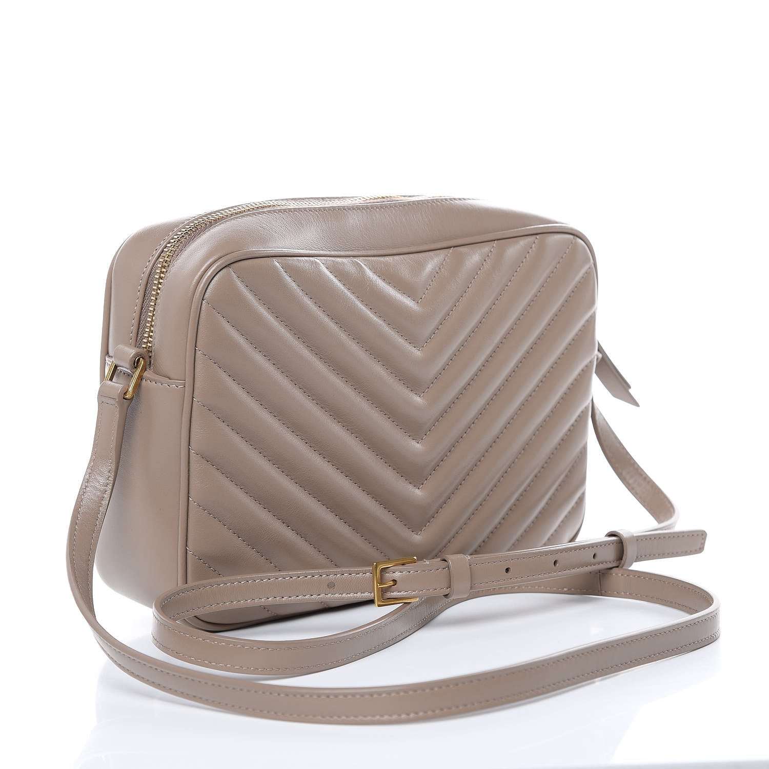 Saint Laurent Calfskin Matelasse Monogram Lou Camera Bag Dusty Grey 3 of 10