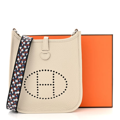 Hermes Taurillon Clemence Zigzag Evelyne TPM Beton Black White Deep Bleu 11 of 11