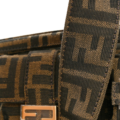 Fendi Fabric Jacquard FF 1974 Multipocket Baguette Tobacco Moro 12 of 12