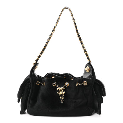 Chanel Pony Hair Mini Chanel 25 Handbag Black 1 of 11