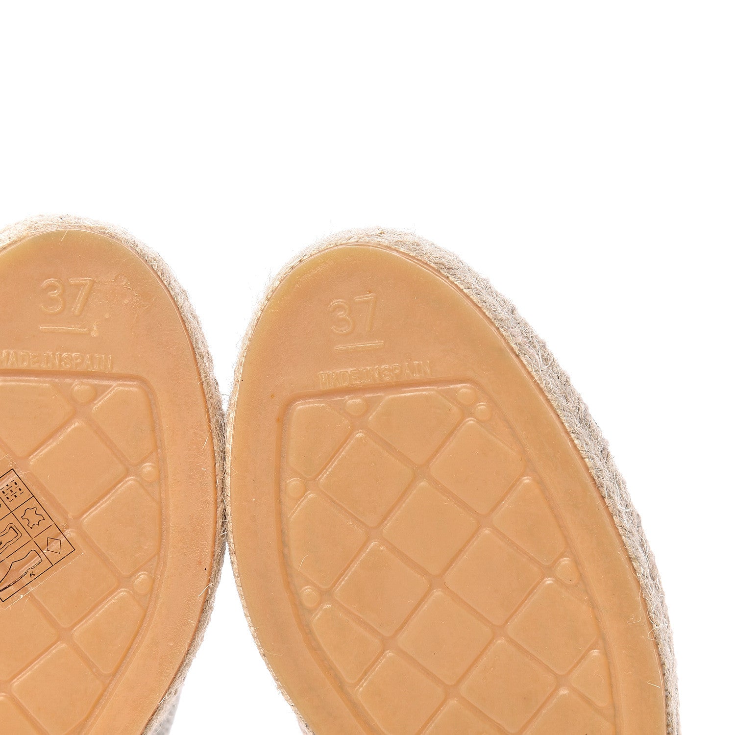 Chanel Linen CC Espadrilles 37 Beige Black 6 of 11