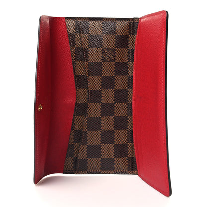 Louis Vuitton LOUIS VUITTON Damier Ebene Josephine Wallet Red 6 of 8