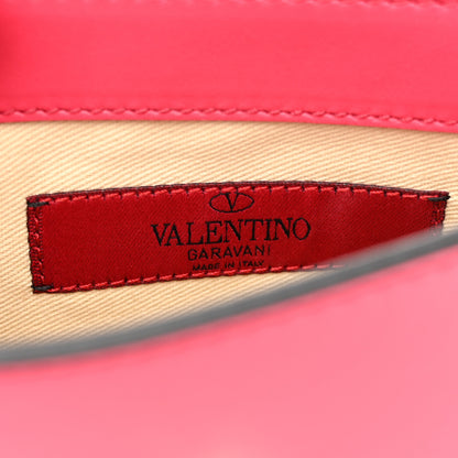 Valentino Garavani Vitello Rockstud Flip Lock Wristlet Clutch Deep Fuxia 6 of 6
