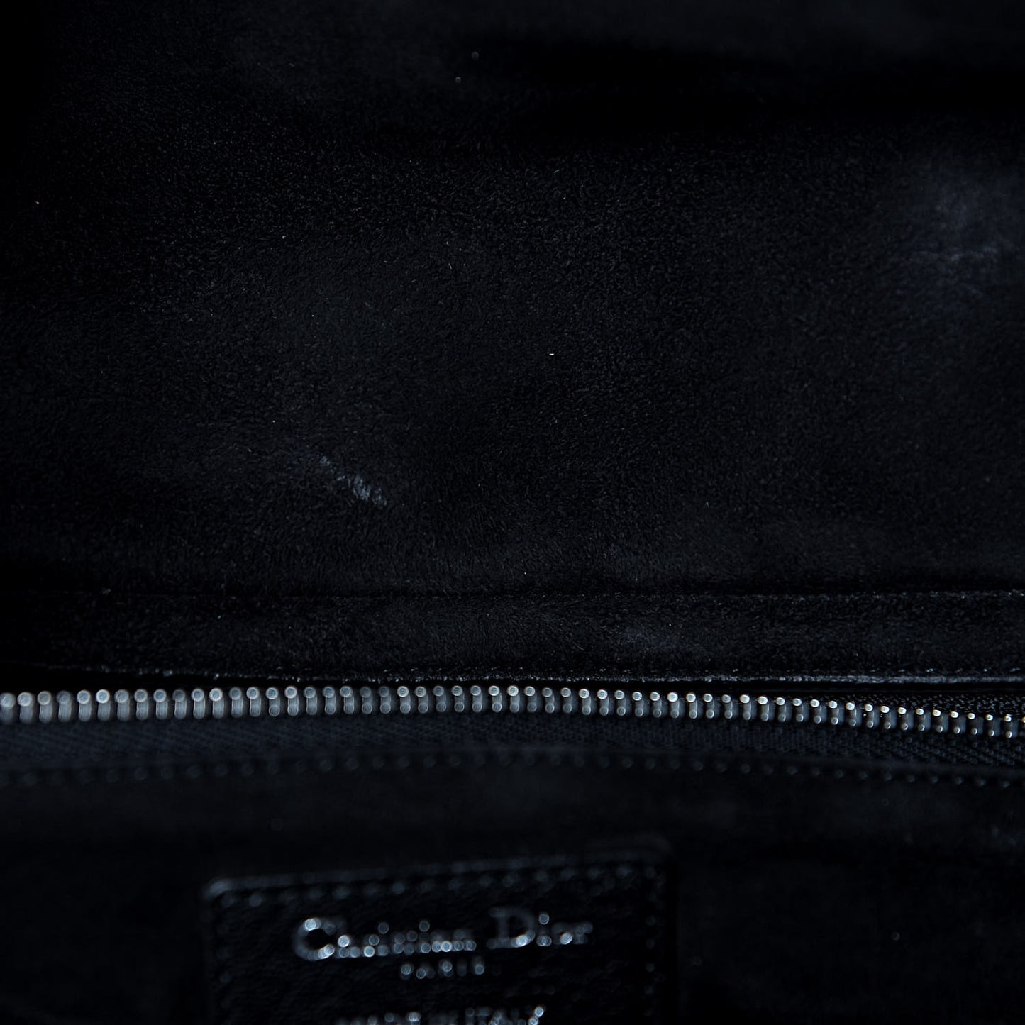 Canyon Grained Lambskin Large Lady Dior Black