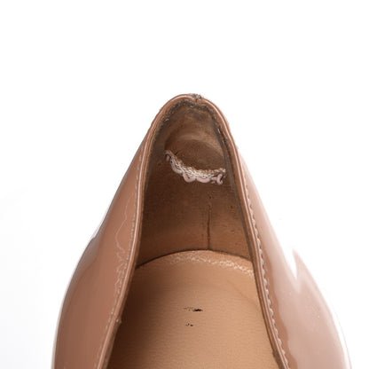 Christian Louboutin Patent Pigalle Plato 120 Pumps 35 Nude 9 of 17