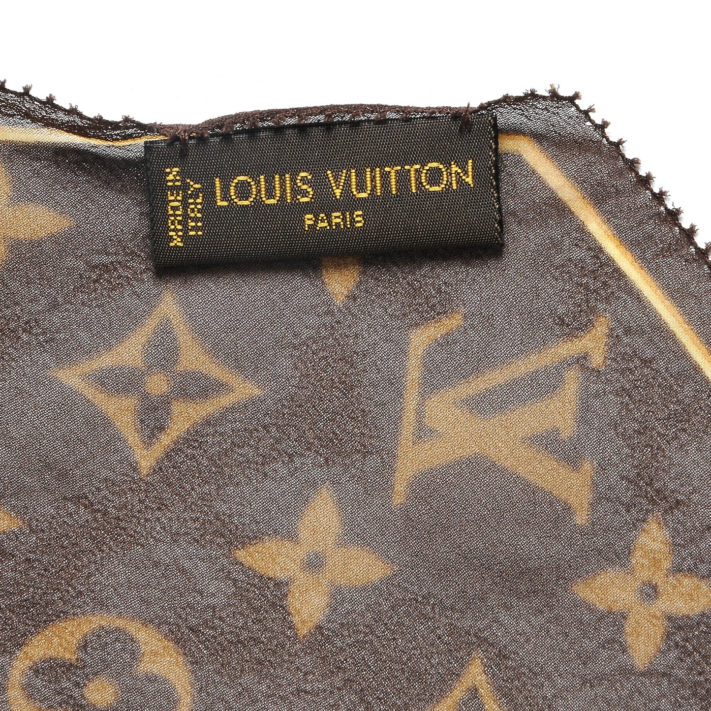 Silk Crepe Leopard Monogram Scarf