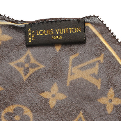 Louis Vuitton Silk Crepe Leopard Monogram Scarf 3 of 4