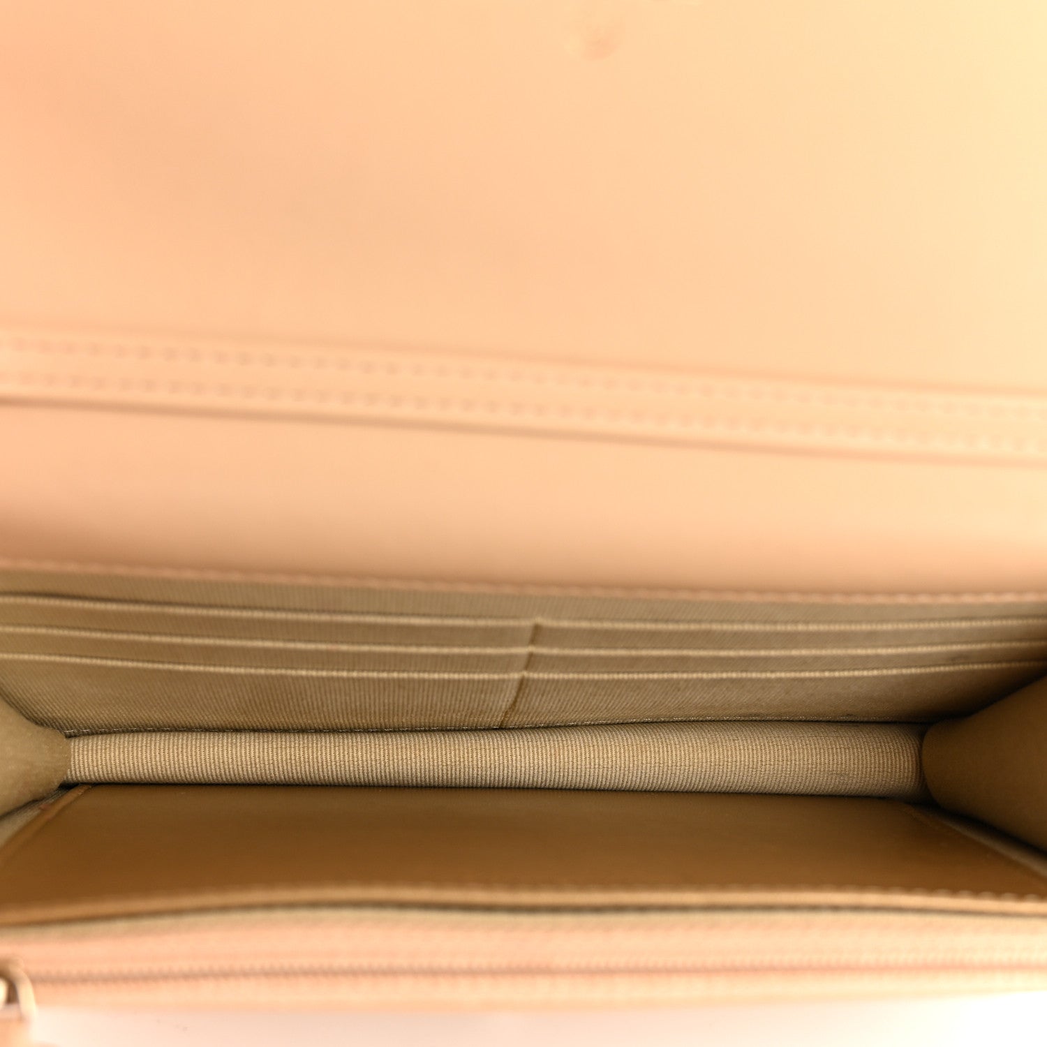 Chanel Lambskin Quilted CC Pearl Crush Wallet on Chain WOC Light Beige 5 of 12