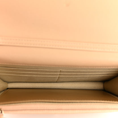 Chanel Lambskin Quilted CC Pearl Crush Wallet on Chain WOC Light Beige 5 of 12