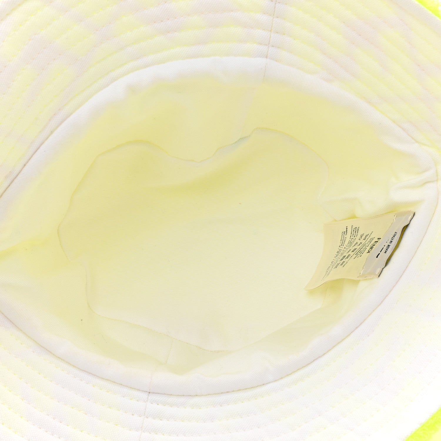 Fendi Terrycloth Embroidered Bucket Hat S Yellow 7 of 8