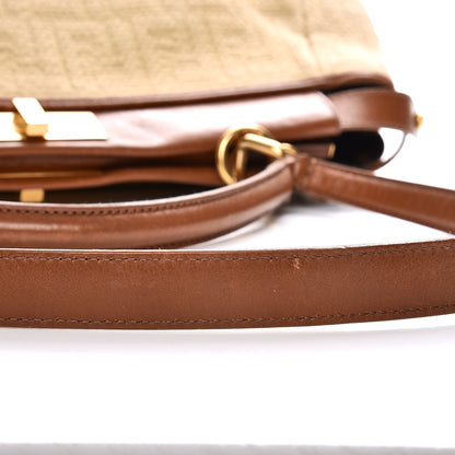 Fendi Corda Zucca Large Peekaboo Iconic Satchel Cognac 14 of 19