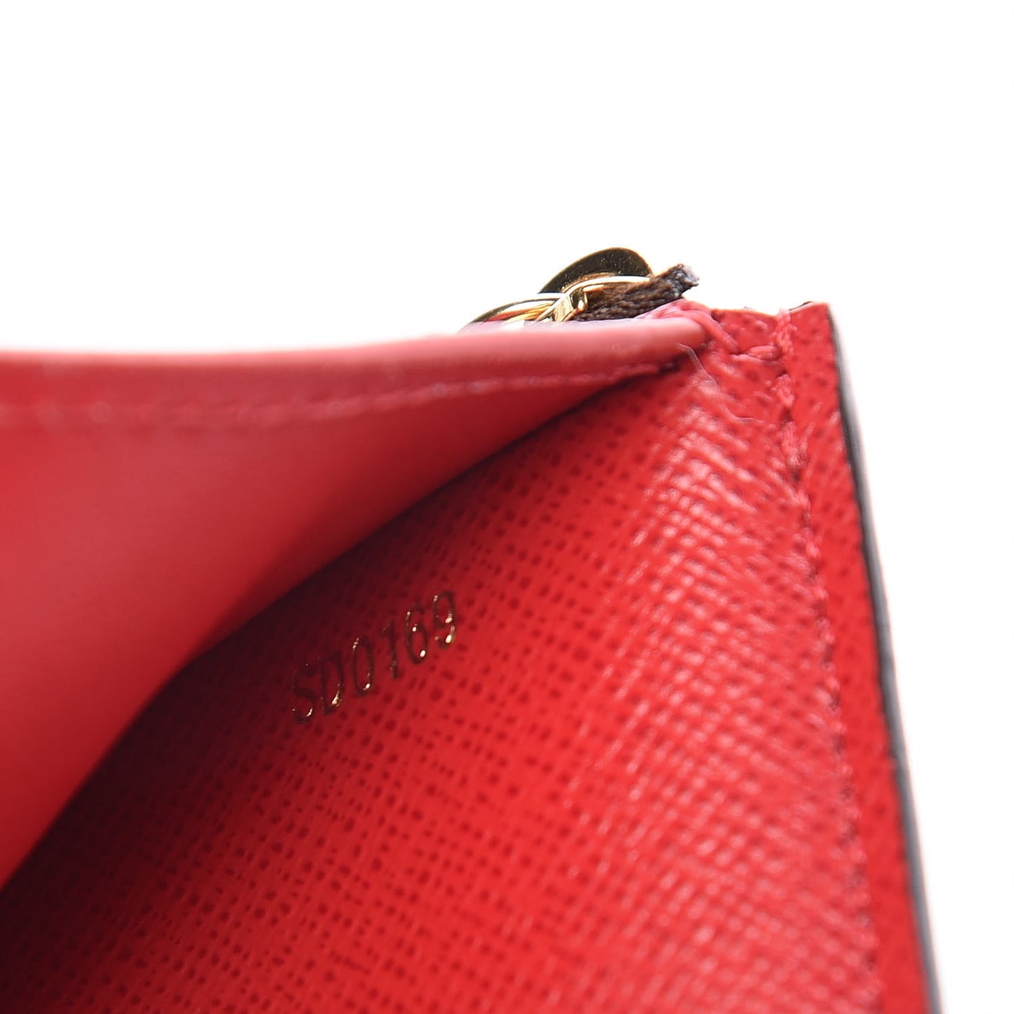 Damier Ebene Victorine Wallet Red