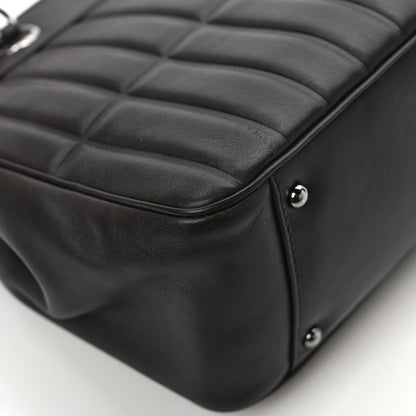Chanel Calfskin Vertical Quilted Lax East West Shoulder Bag Dark Brown 9 of 11