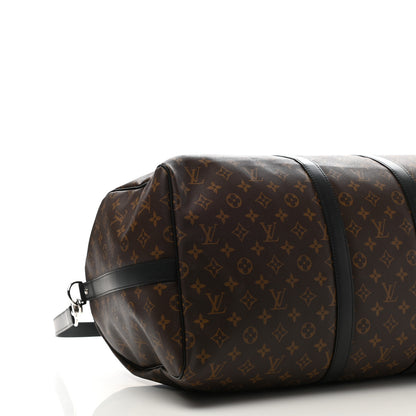 Louis Vuitton Monogram Macassar Keepall Bandouliere 55 8 of 13