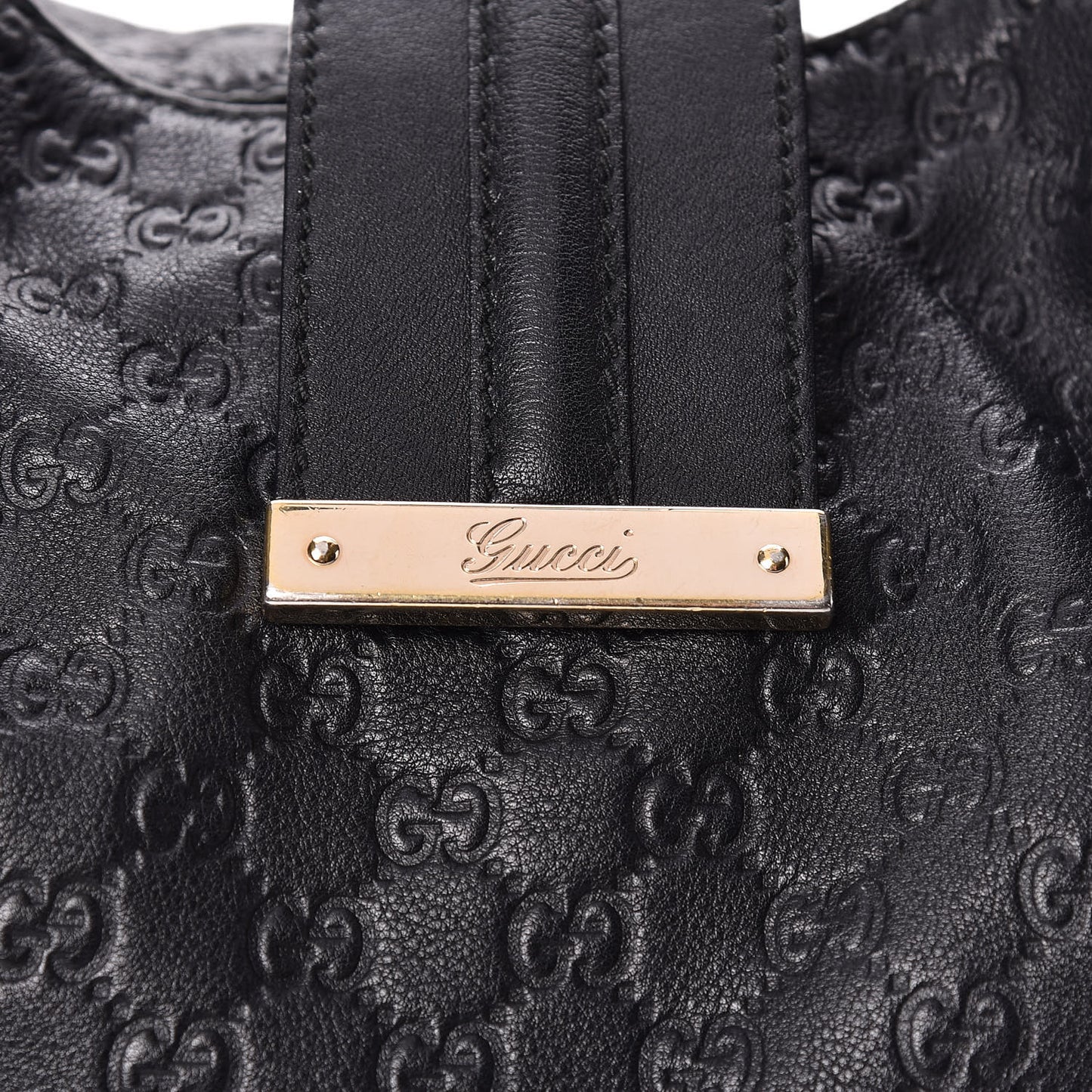 Guccissima Large New Ladies Web Hobo Black