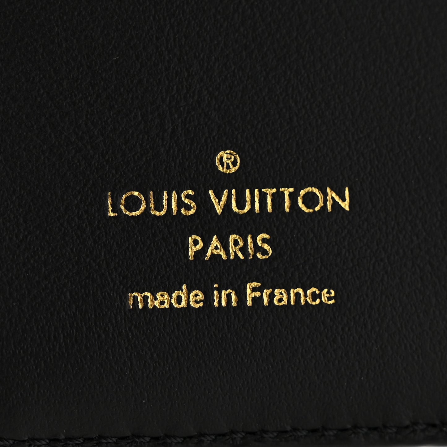 Lambskin Embossed Monogram Lou Coussin Wallet Black
