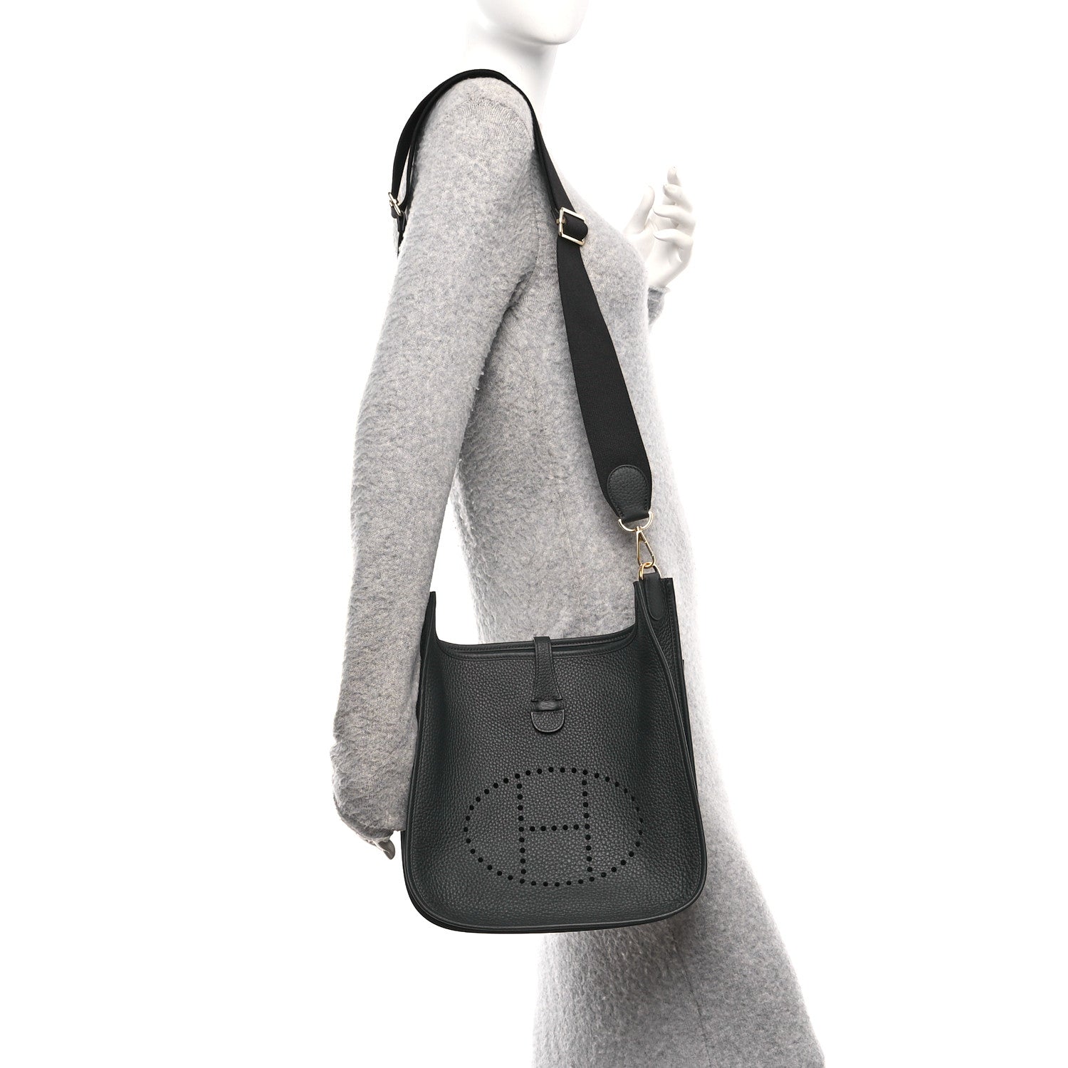 Hermes Taurillon Clemence Evelyne III PM Black 2 of 11