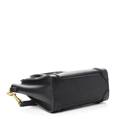 Celine Smooth Calfskin Nano Luggage Black 3 of 9