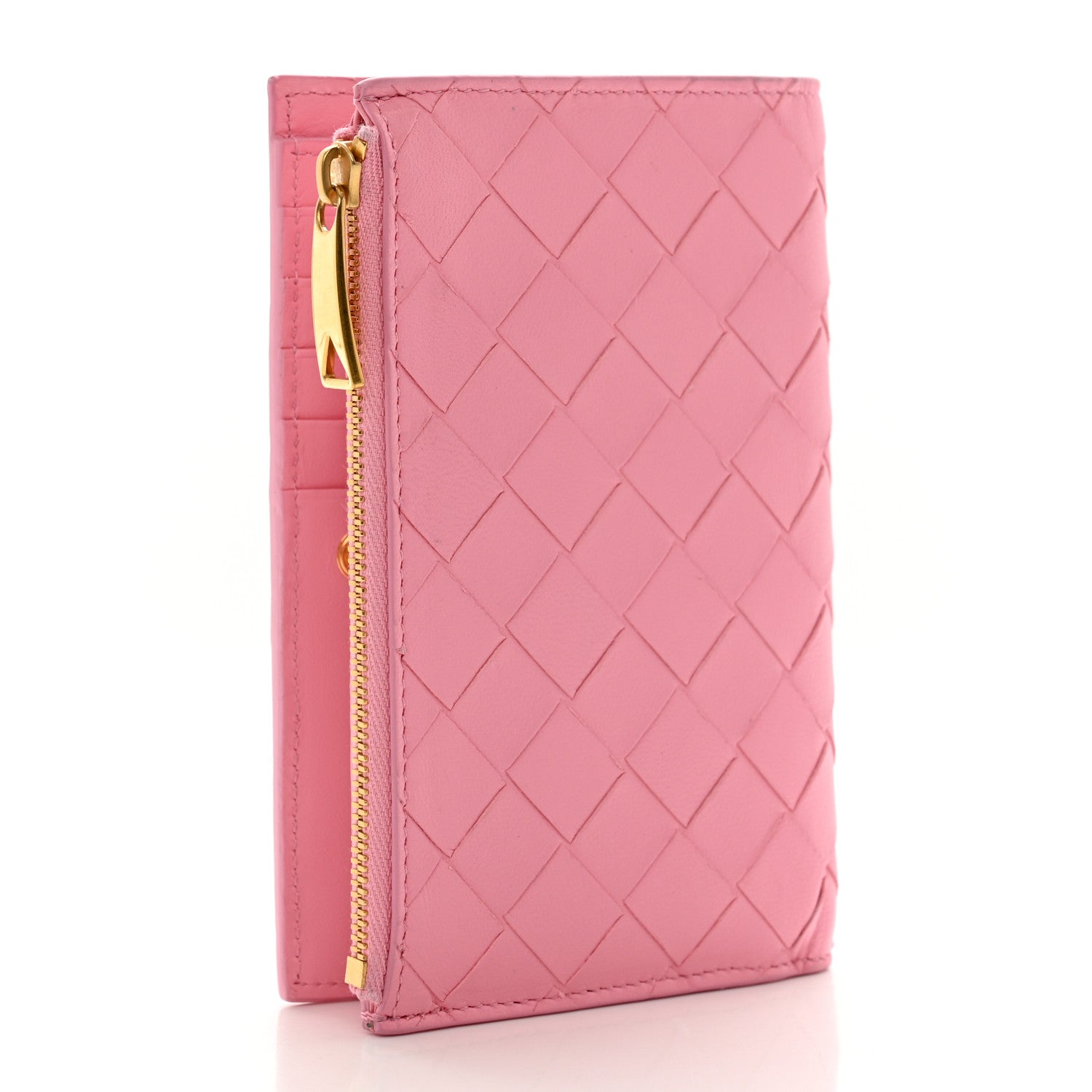 Bottega Veneta Nappa Intrecciato Cassette Bifold Zip Wallet Ribbon 3 of 7