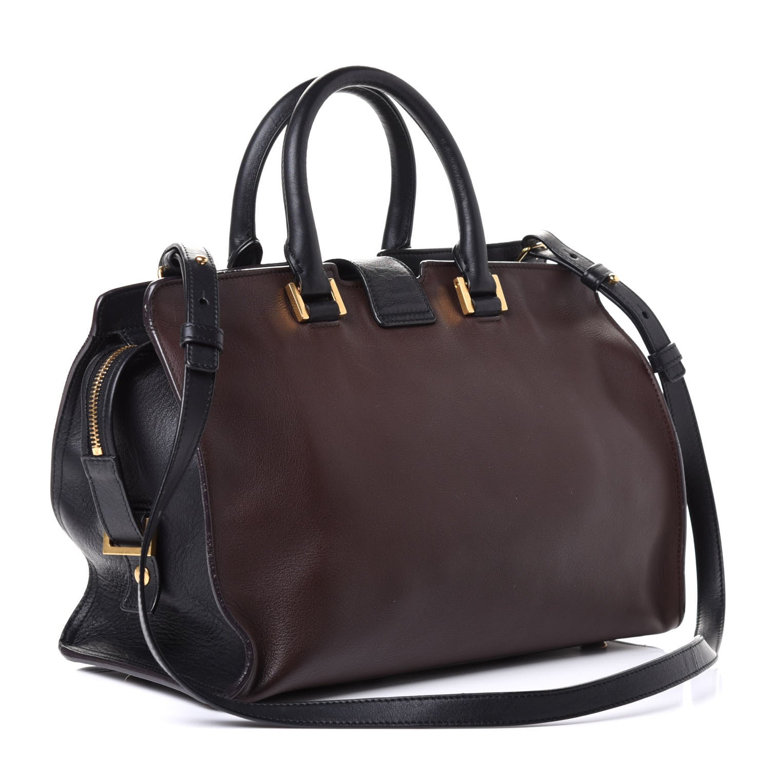 Saint Laurent Calfskin Small Classic Y Cabas Bordeaux Black 2 of 4