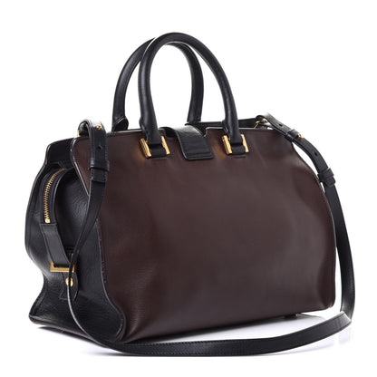 Saint Laurent Calfskin Small Classic Y Cabas Bordeaux Black 2 of 4