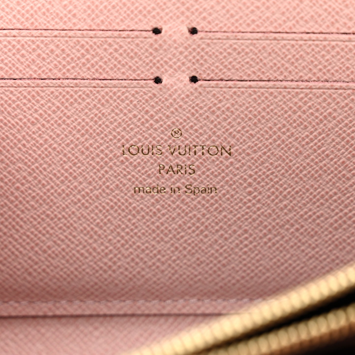 Monogram Clemence Wallet Rose Ballerine
